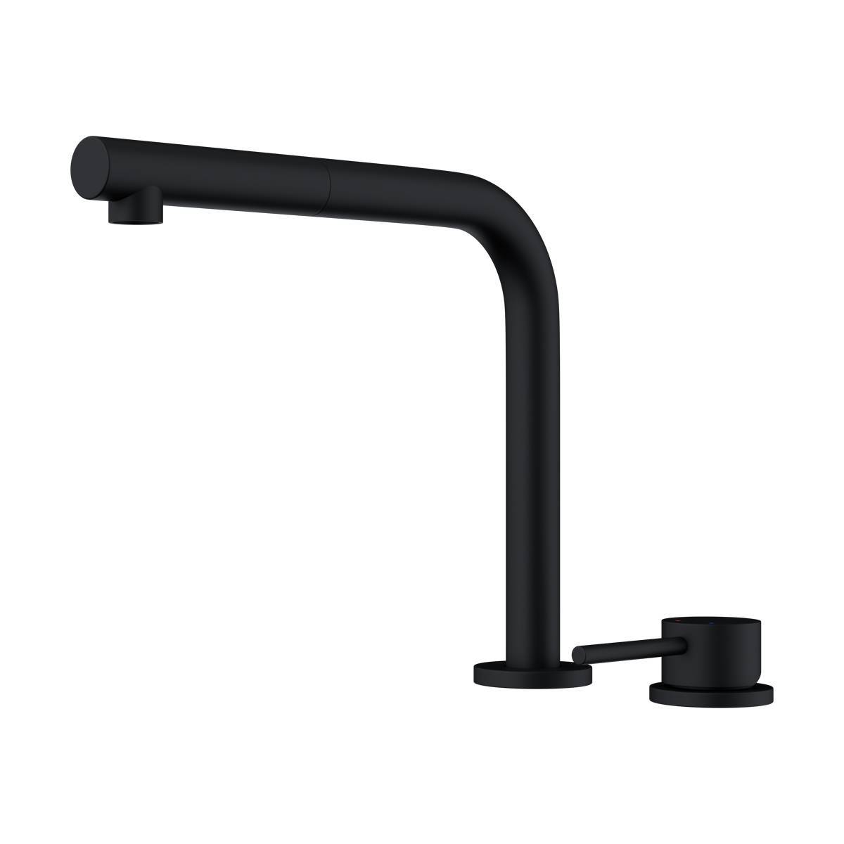 Смеситель для кухни Omoikiri Nara 2 Plus-S-GB с выдвижным изливом и подключением фильтра графит 4994373