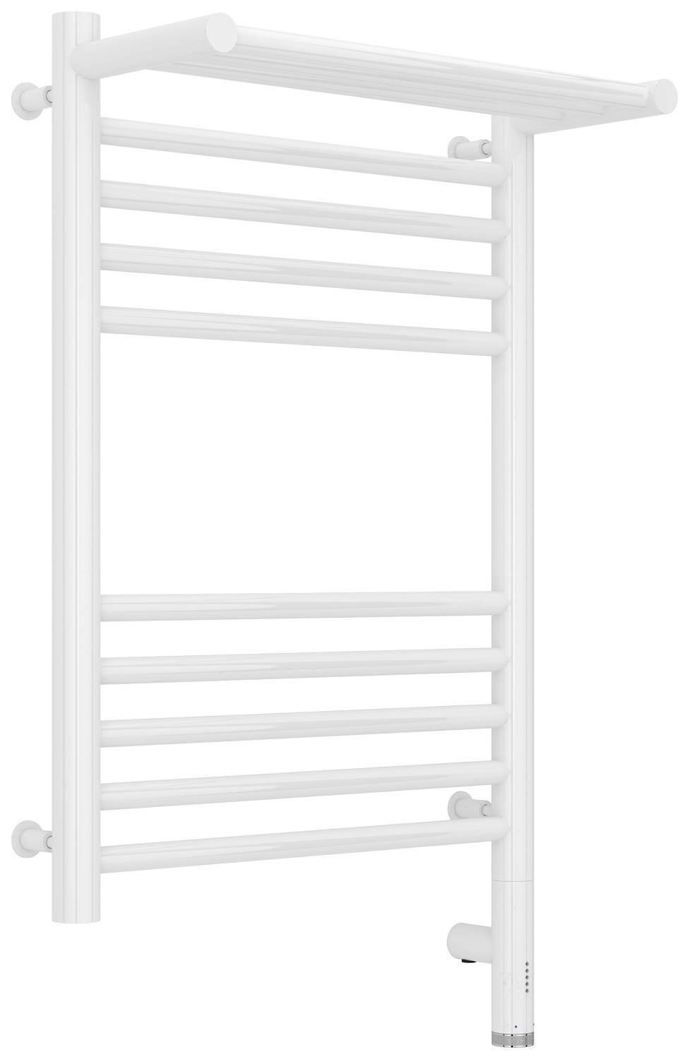 Полотенцесушитель электрический Сунержа Богема 3.0 с 1 полкой 432x724 мм правый белый 12-5807-6040