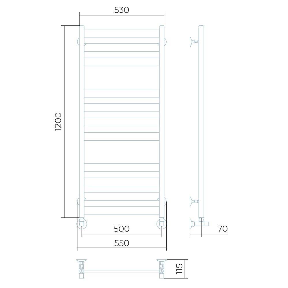 Полотенцесушитель электрический Larusso Бонд П11 500x1000 мм 8487