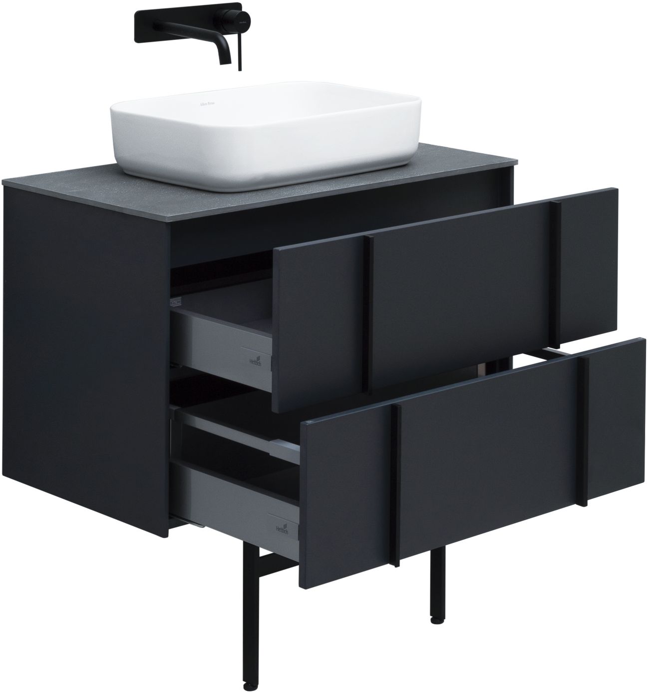 Тумба под раковину Allen Brau Reality 80x46.2x50 см антрацит 1.32005.AM