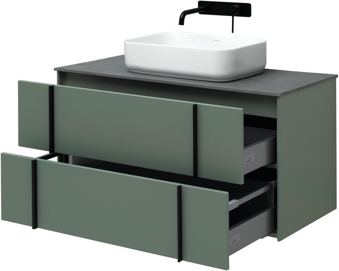 Тумба под раковину Allen Brau Reality 100x46,2x50 см олива 1.32007.CGM