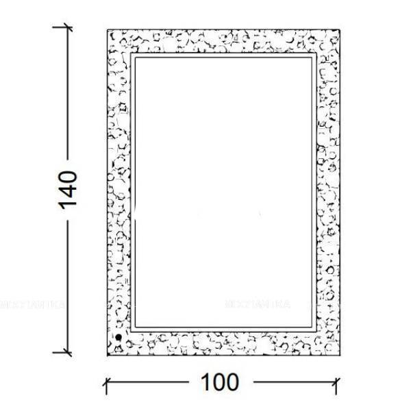 Зеркало прямоугольное подвесное Armadi Art Neoart 100х4х140 см золото 539