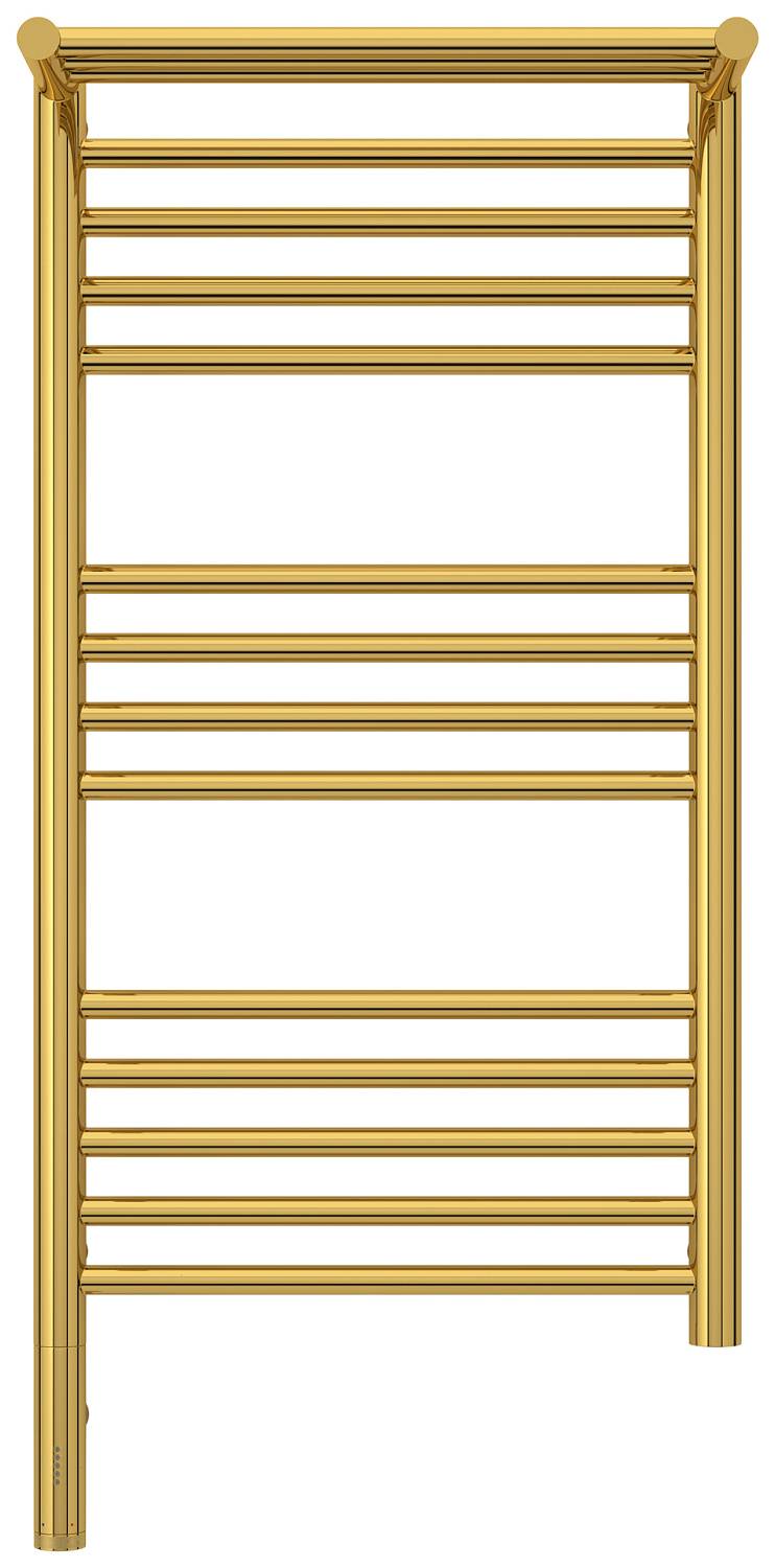 Полотенцесушитель электрический Сунержа Богема 3.0 с 1 полкой 432x924 мм левый золото 03-5806-8040