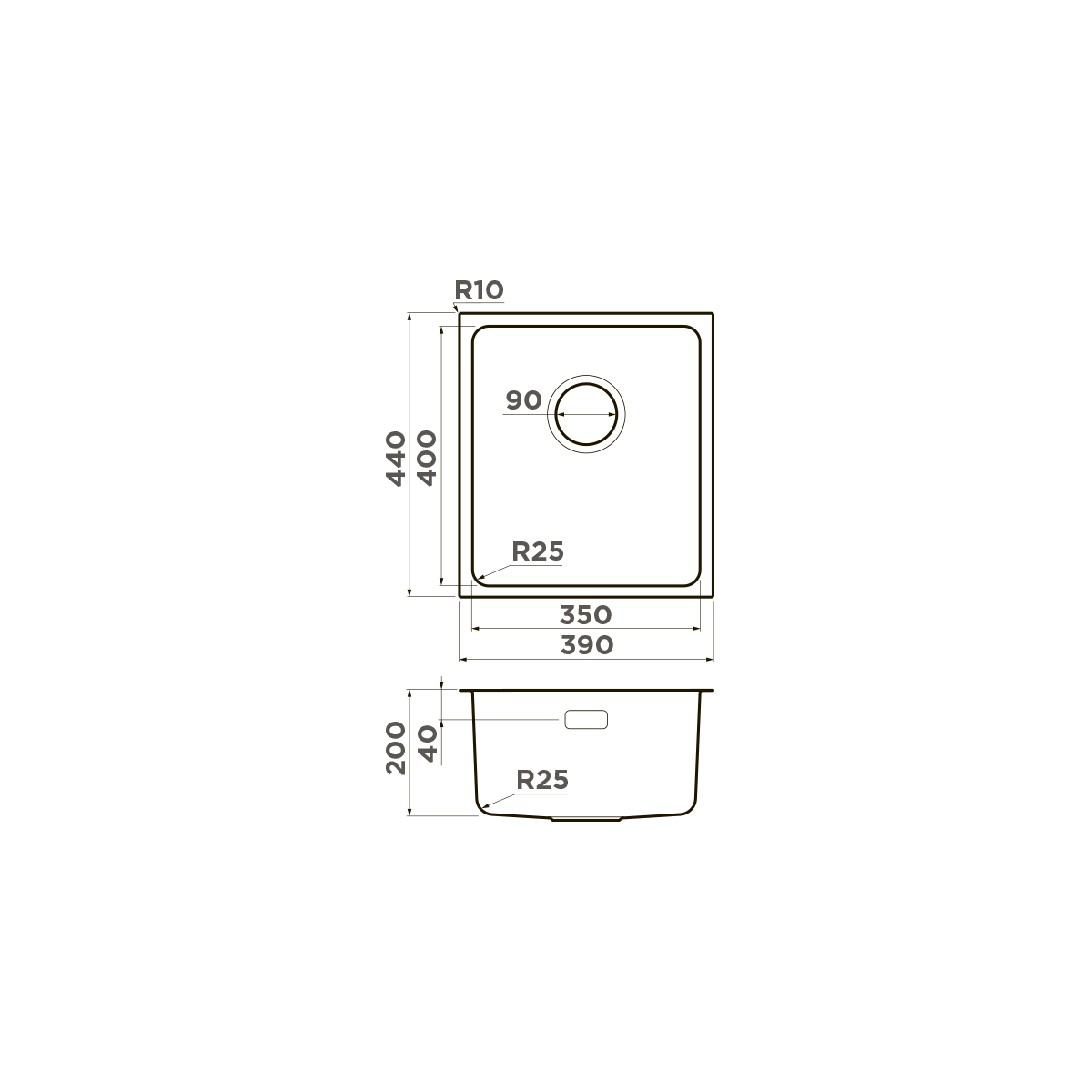 Кухонная мойка Omoikiri Tadzava 39-U/I-LG 39x44 см светлое золото 4993262