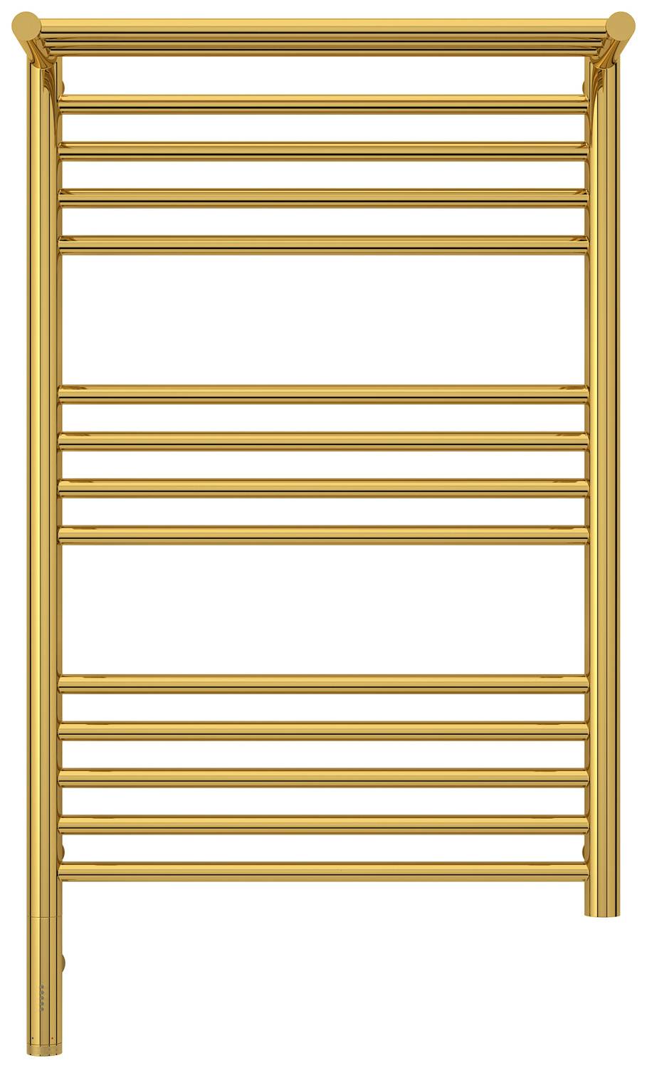 Полотенцесушитель электрический Сунержа Богема 3.0 с 1 полкой 532x924 мм левый золото 03-5806-8050