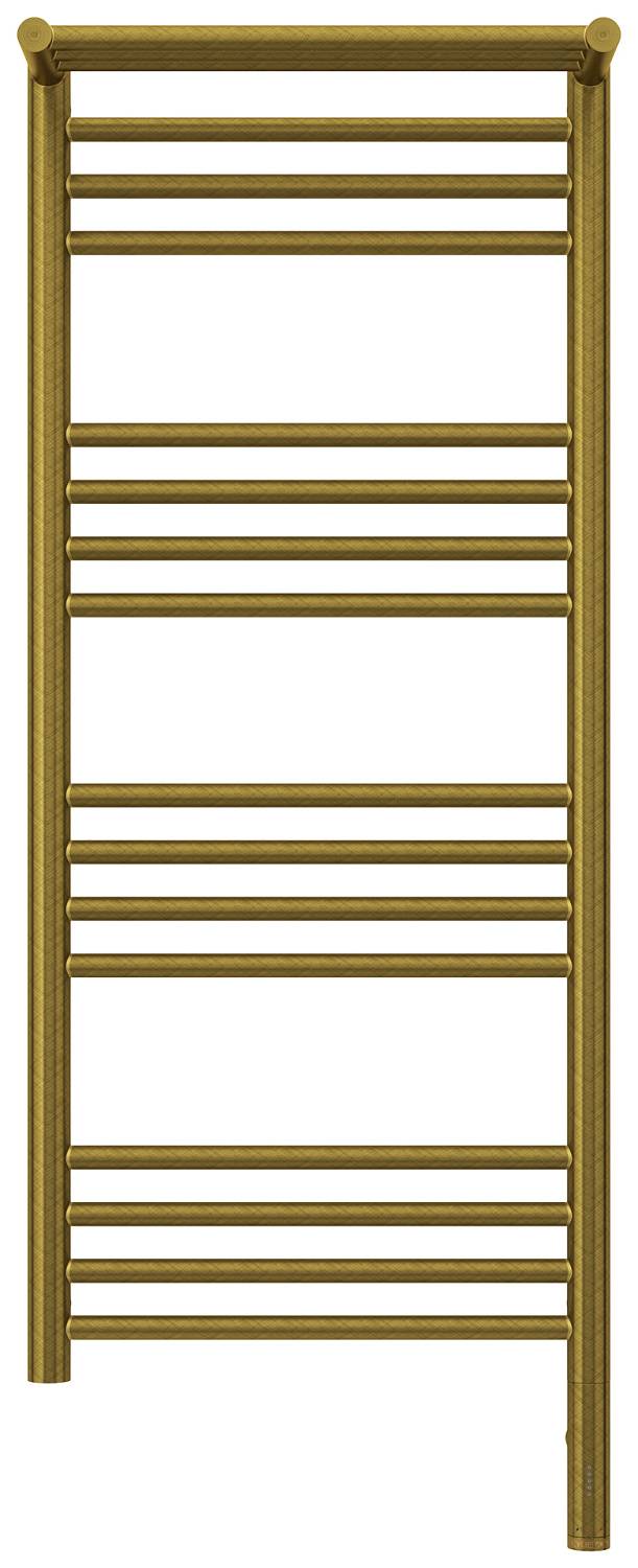 Полотенцесушитель электрический Сунержа Богема 3.0 с 1 полкой 432x1124 мм правый состаренная бронза 05-5807-1040