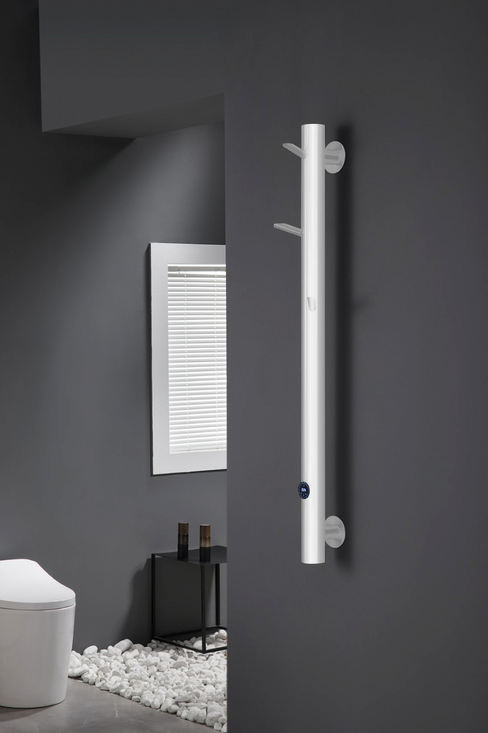 Полотенцесушитель электрический Boheme Oak 20.1х150 см нижнее подключение матовый белый 724-MW