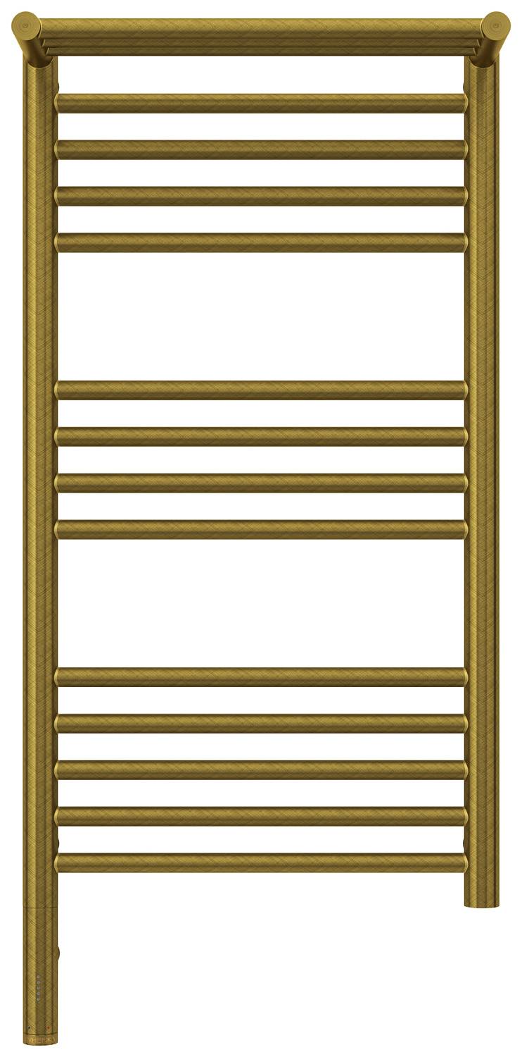 Полотенцесушитель электрический Сунержа Богема 3.0 с 1 полкой 432x924 мм левый состаренная бронза 05-5806-8040