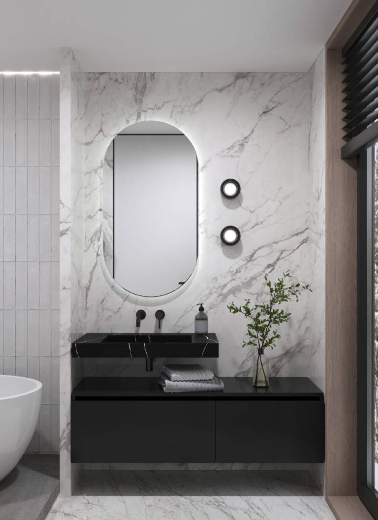 Раковина мебельная Armadi Art Flat 81х45.2х8 см прямоугольная nero 859-080-NM