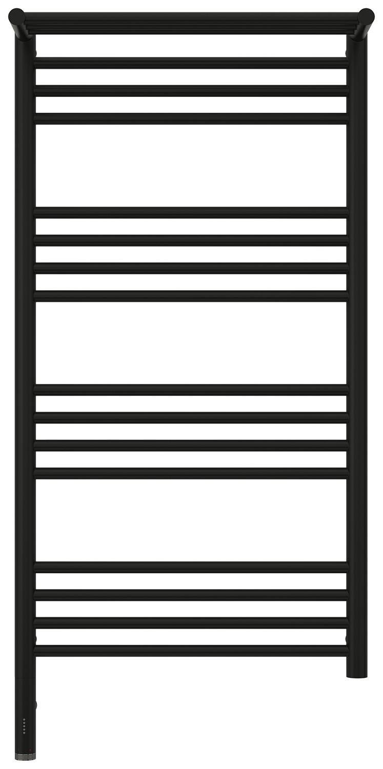 Полотенцесушитель электрический Сунержа Богема 3.0 с 1 полкой 532x1124 мм левый матовый черный 31-5806-1050