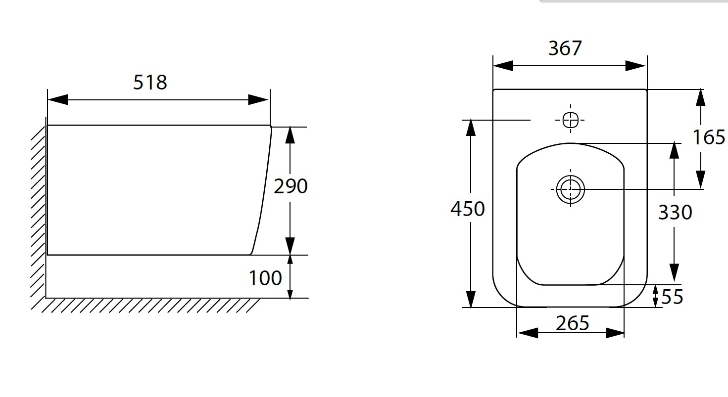 Биде подвесное Allen Brau Liberty 36.7x51.8x29 см белый 4.33010.20