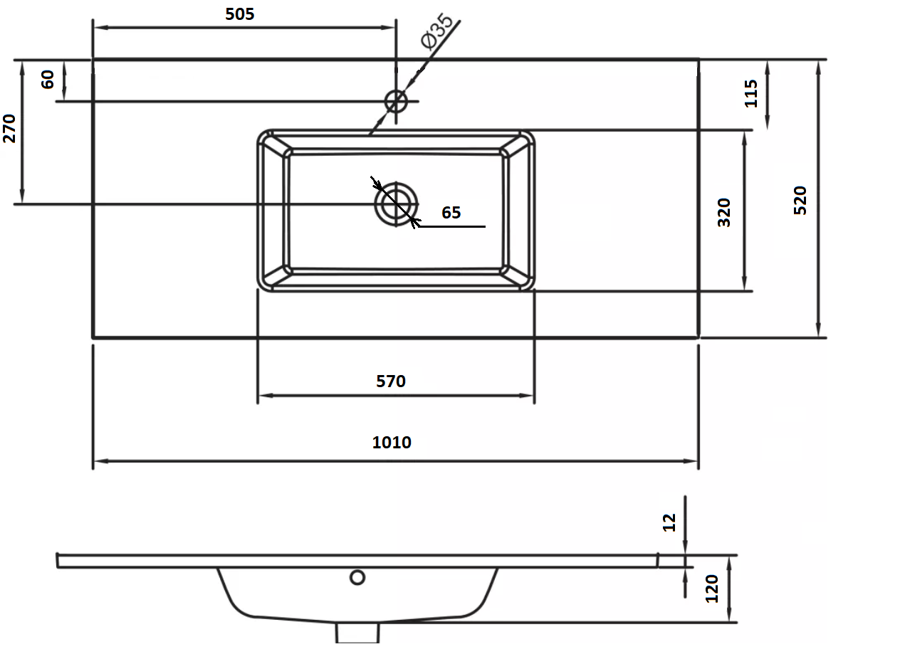 Раковина мебельная Armadi Art Lucido 101х52х12 см серебро 852-100-SL
