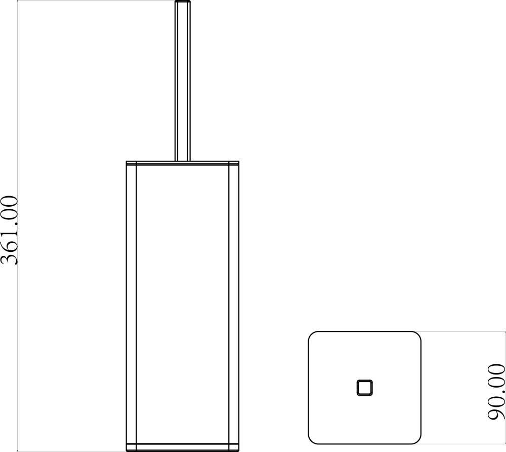 Ершик для унитаза напольный Boheme белый/золото 10949-W-G