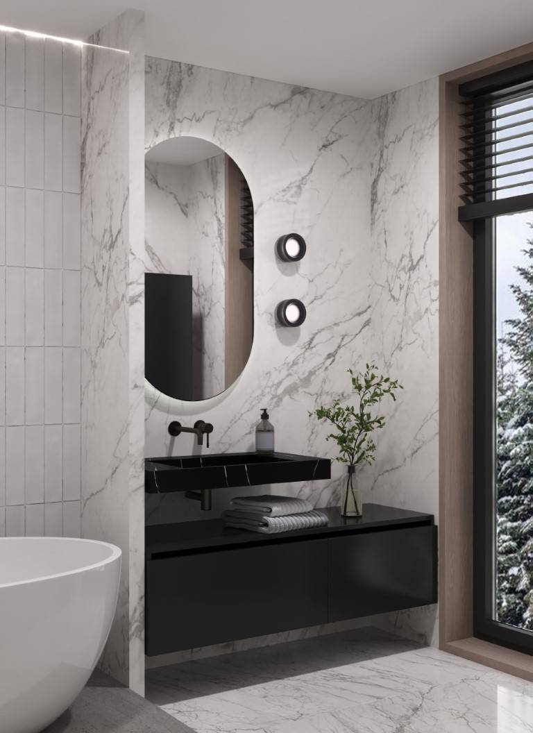 Раковина мебельная Armadi Art Flat 81х45.2х8 см прямоугольная nero 859-080-NM