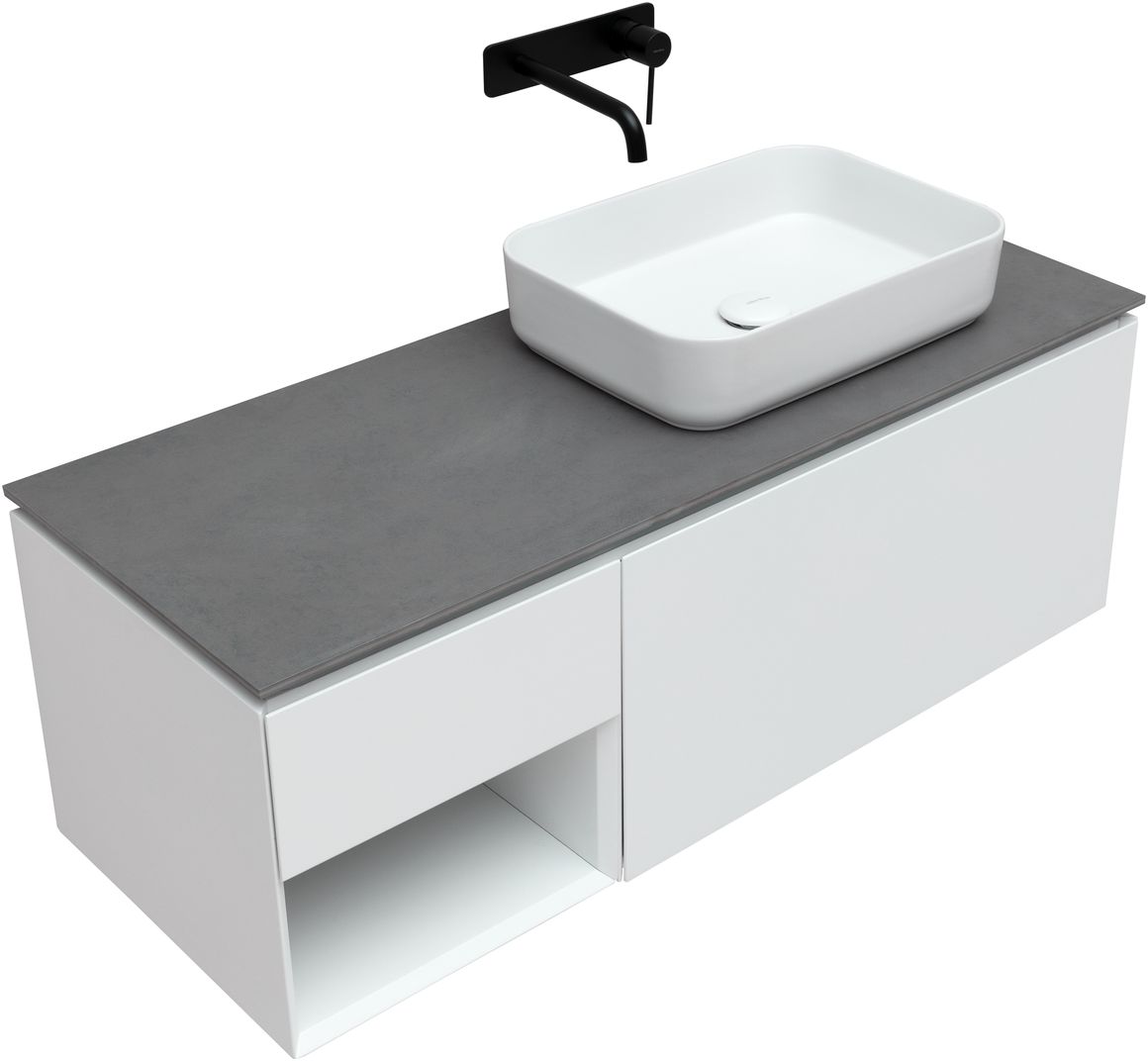 Тумба под раковину Allen Brau Infinity 119,2x45,6x40,8 см белый 1.21008.WM