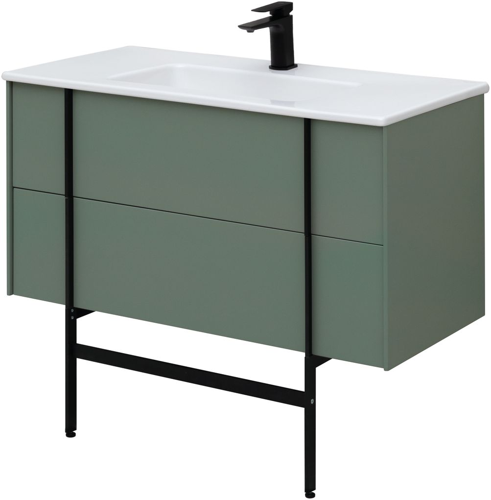 Тумба под раковину Allen Brau Reality 100x46,2x50 см олива 1.32007.CGM