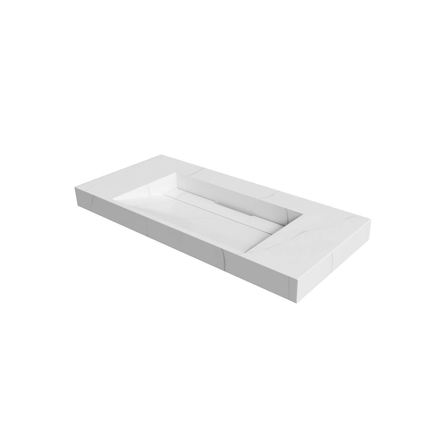 Раковина мебельная Armadi Art Flat 101х45.2х8 см прямоугольная белая 859-100-CLCT