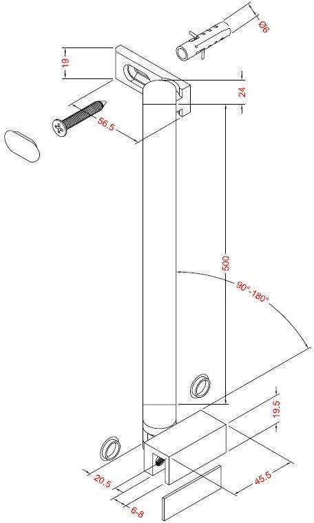Держатель стекла Allen Brau Priority 50x4.5 см хром 3.31101.00