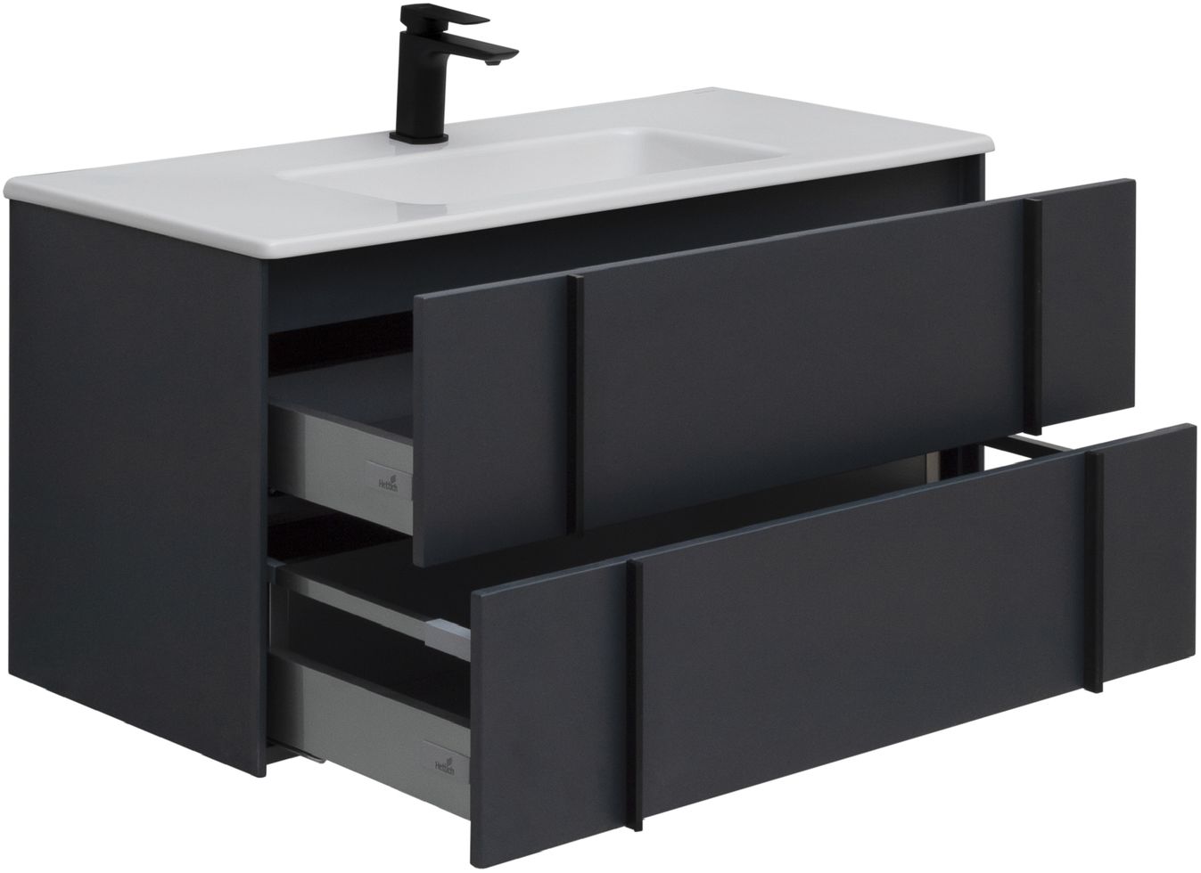 Тумба под раковину Allen Brau Reality 100x46,2x50 см антрацит 1.32007.AM