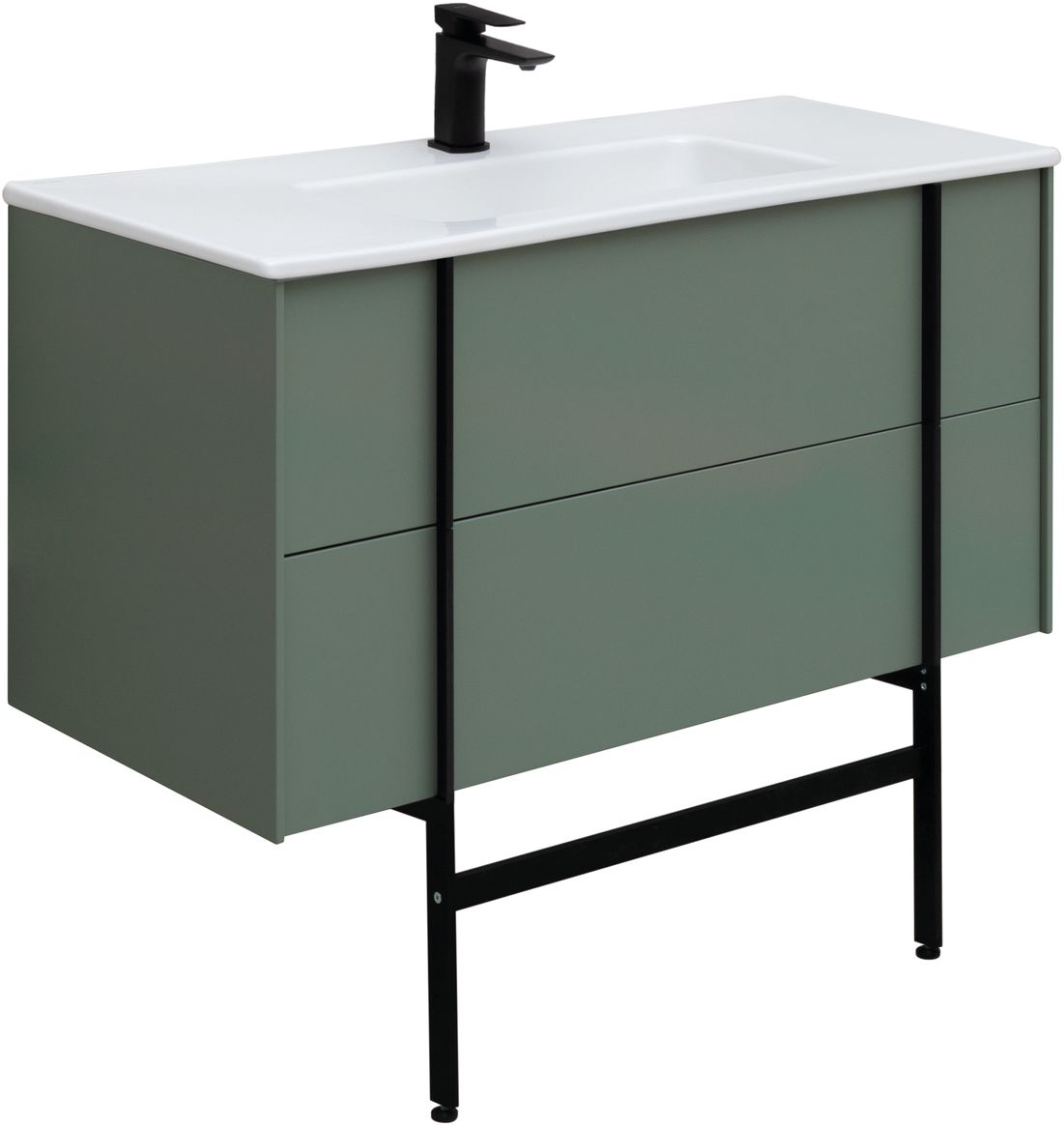 Тумба под раковину Allen Brau Reality 100x46,2x50 см олива 1.32007.CGM