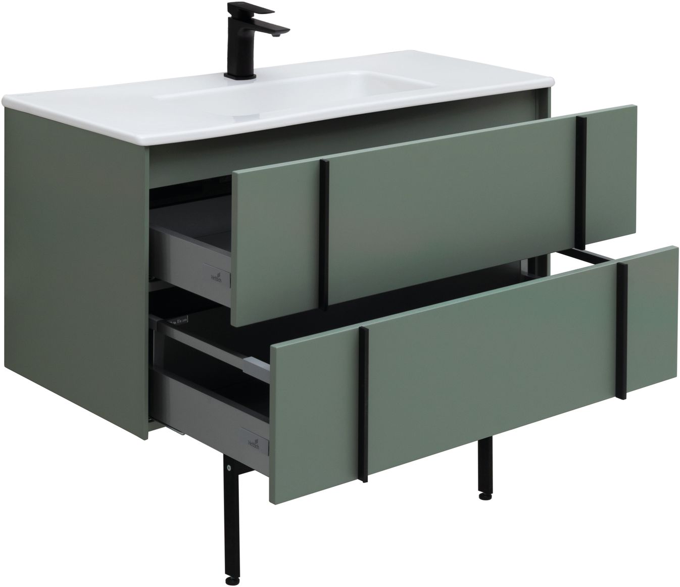 Тумба под раковину Allen Brau Reality 100x46,2x50 см олива 1.32007.CGM