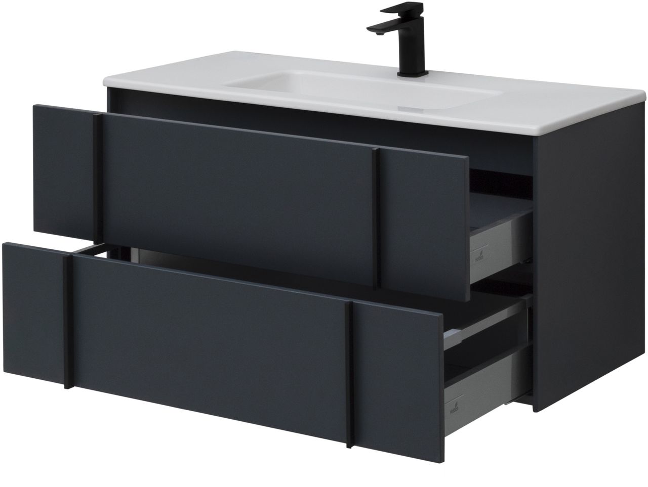 Тумба под раковину Allen Brau Reality 100x46,2x50 см антрацит 1.32007.AM