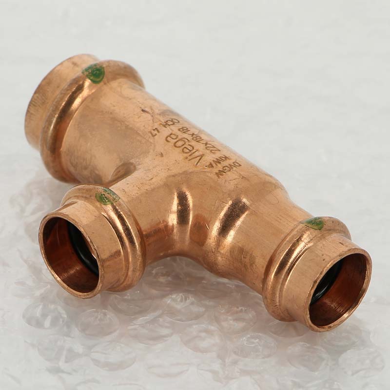 Тройник пресс медный Viega Profipress 22x18x18 мм 315054