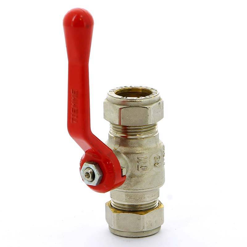 Кран шаровый обжимной Tiemme 2140 18 мм с рычагом 2140008