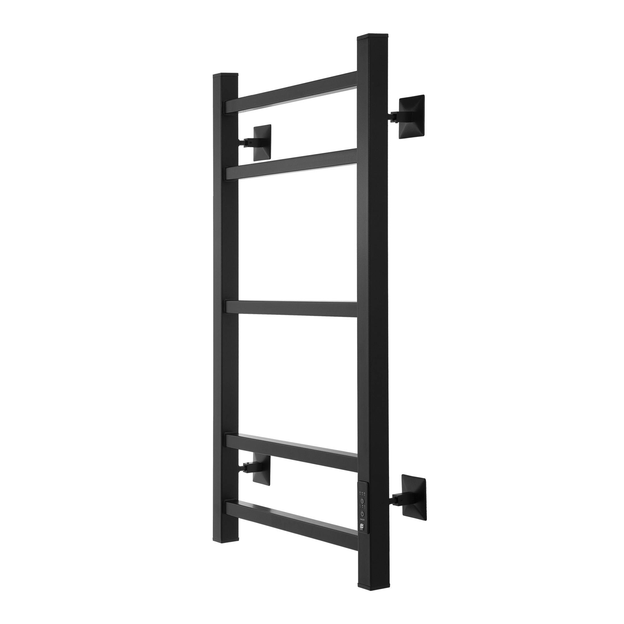 Полотенцесушитель электрический Energy Cube 700x400 мм с таймером черный матовый RAL 9005 EETR0CUBE07040R905M