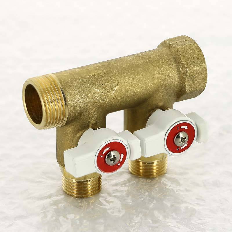 Коллектор с шаровыми кранами Uni-Fitt 3/4х1/2 2 выхода 40 мм 420G3220