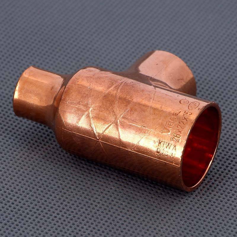 Тройник медный под пайку Viega 28х22х15 мм 112943