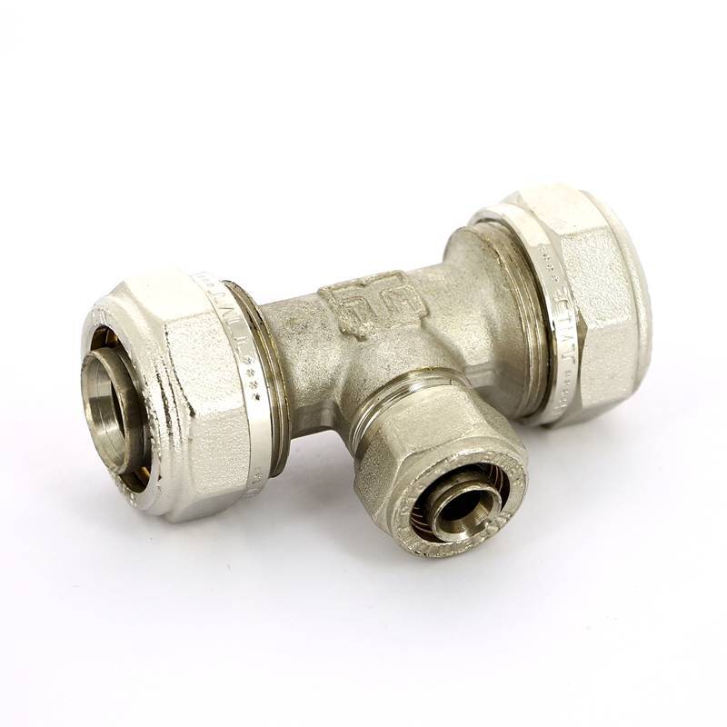 Тройник обжимной никелированный Tiemme 26х16х26 1600043