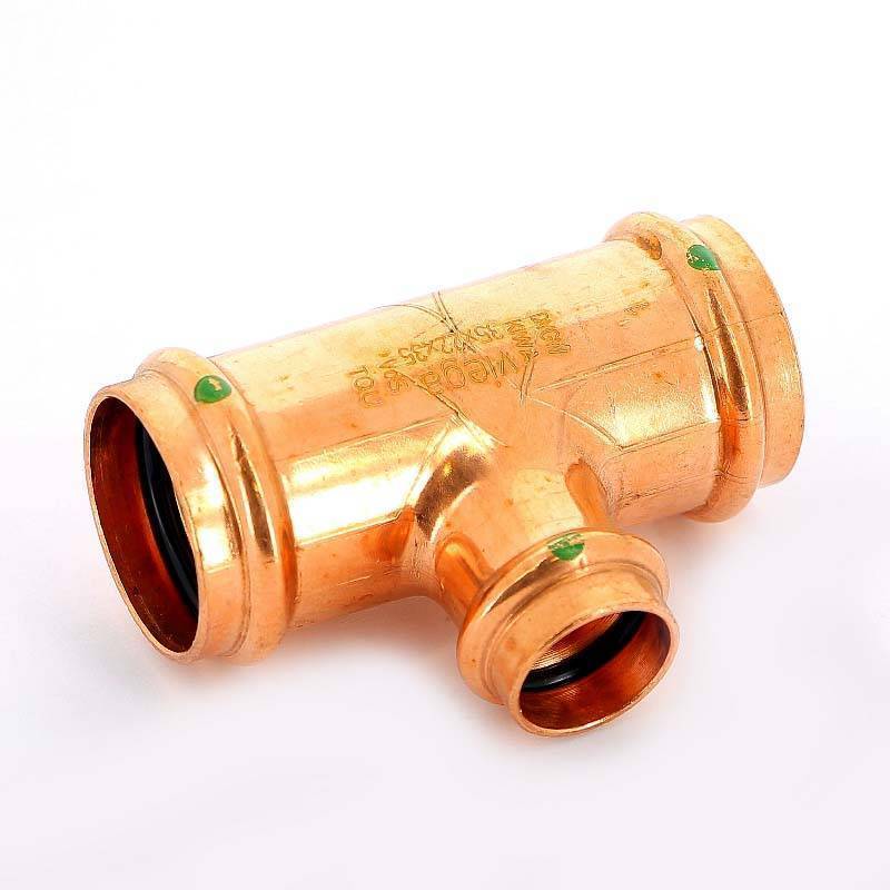 Тройник пресс медный Viega Profipress 35x22x35 мм 292034