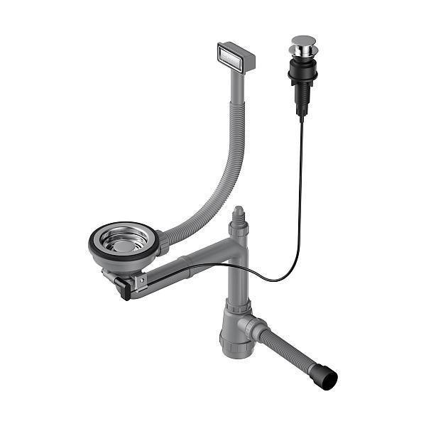 Арматура для мойки Omoikiri WK-1-A-IN с прямоугольным переливом нержавеющая сталь 4956468