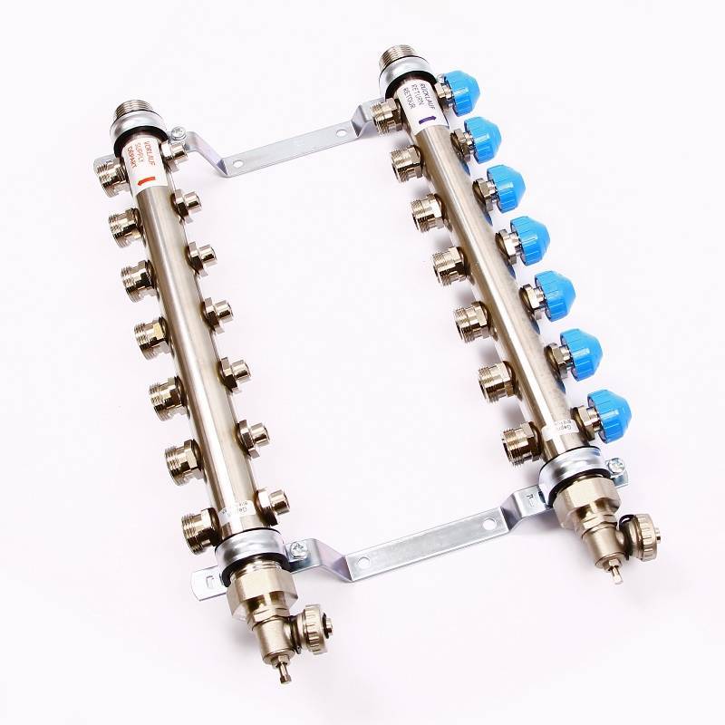 Коллекторная группа Uni-Fitt 1 x 3/4 7 выходов с балансировочными и термостатическими вентилями 456W4307
