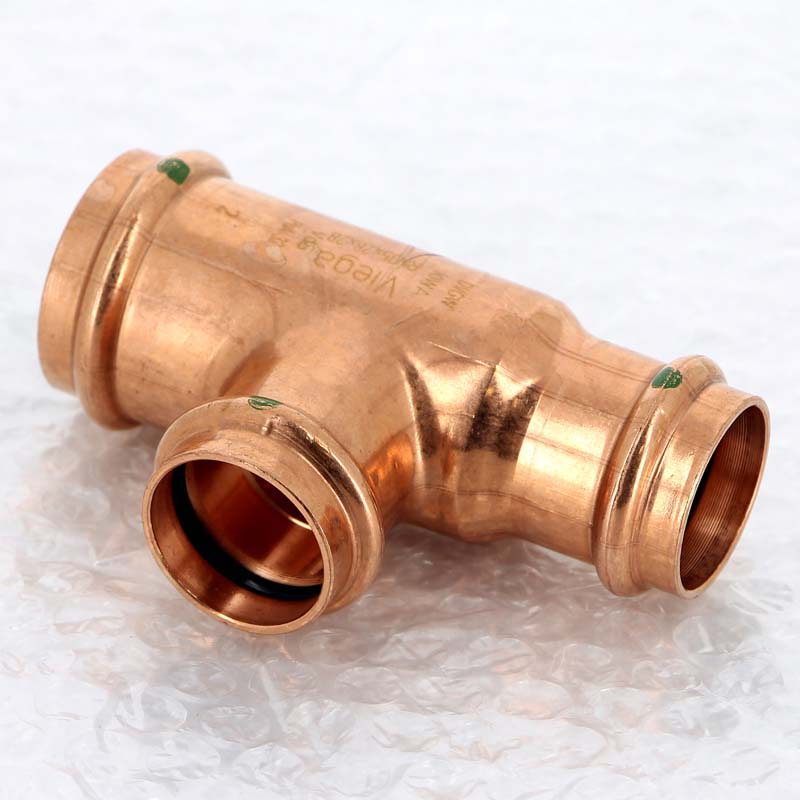 Тройник пресс медный Viega Profipress 35x28x28 мм 324896