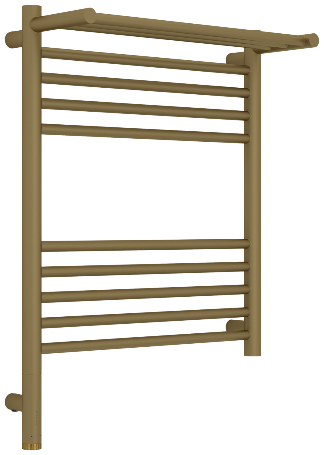 Полотенцесушитель электрический Сунержа Богема 3.1 с 1 полкой 500x600 мм левый золото матовое 032-6006-6050