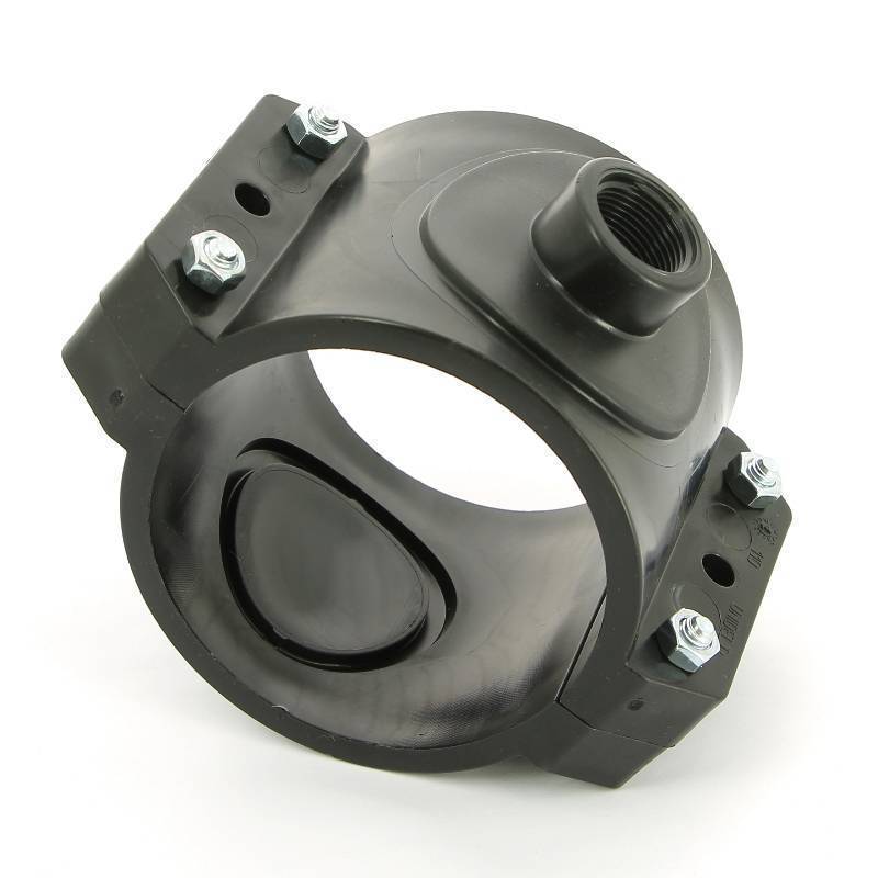 Седловая врезка Unidelta 110х3/4 4 болта для труб ПНД 1019110003