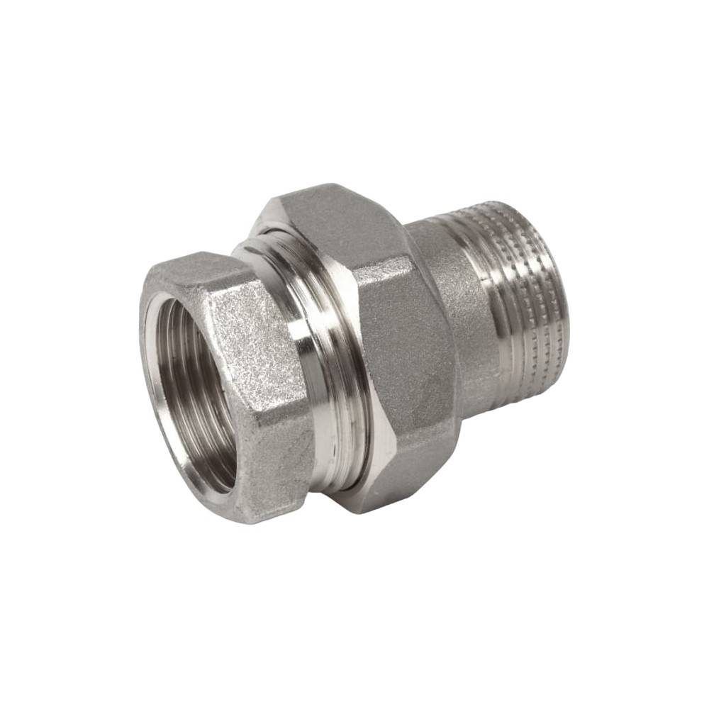 Сгон прямой Giacomini R18 1 1/2 НВ латунный хромированный R18X017