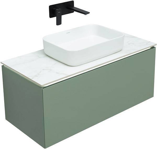 Тумба под раковину Allen Brau Infinity 100 см зеленый/серый 1.21004.CGM