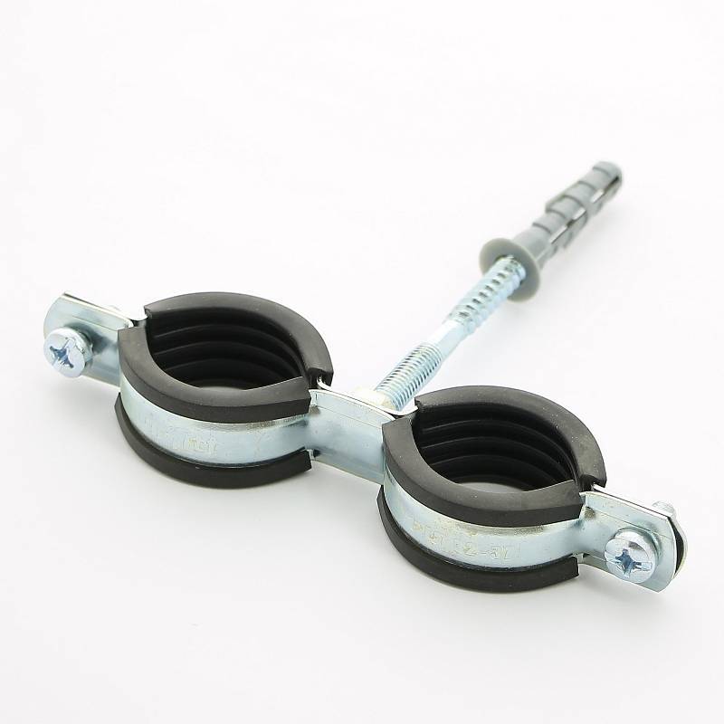 Хомут двойной с резиновым уплотнителем, шпилькой и дюбелем Uni-Fitt 1 дюйм (32-37 мм) 850D4800