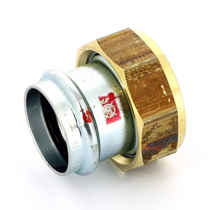 Муфта пресс Viega Prestabo с накидной гайкой 35х1 1/2 оцинкованная сталь 559212