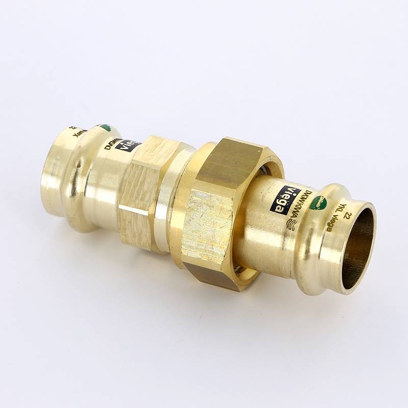 Муфта разъёмная пресс Viega Sanpress бронза 22 мм 126124