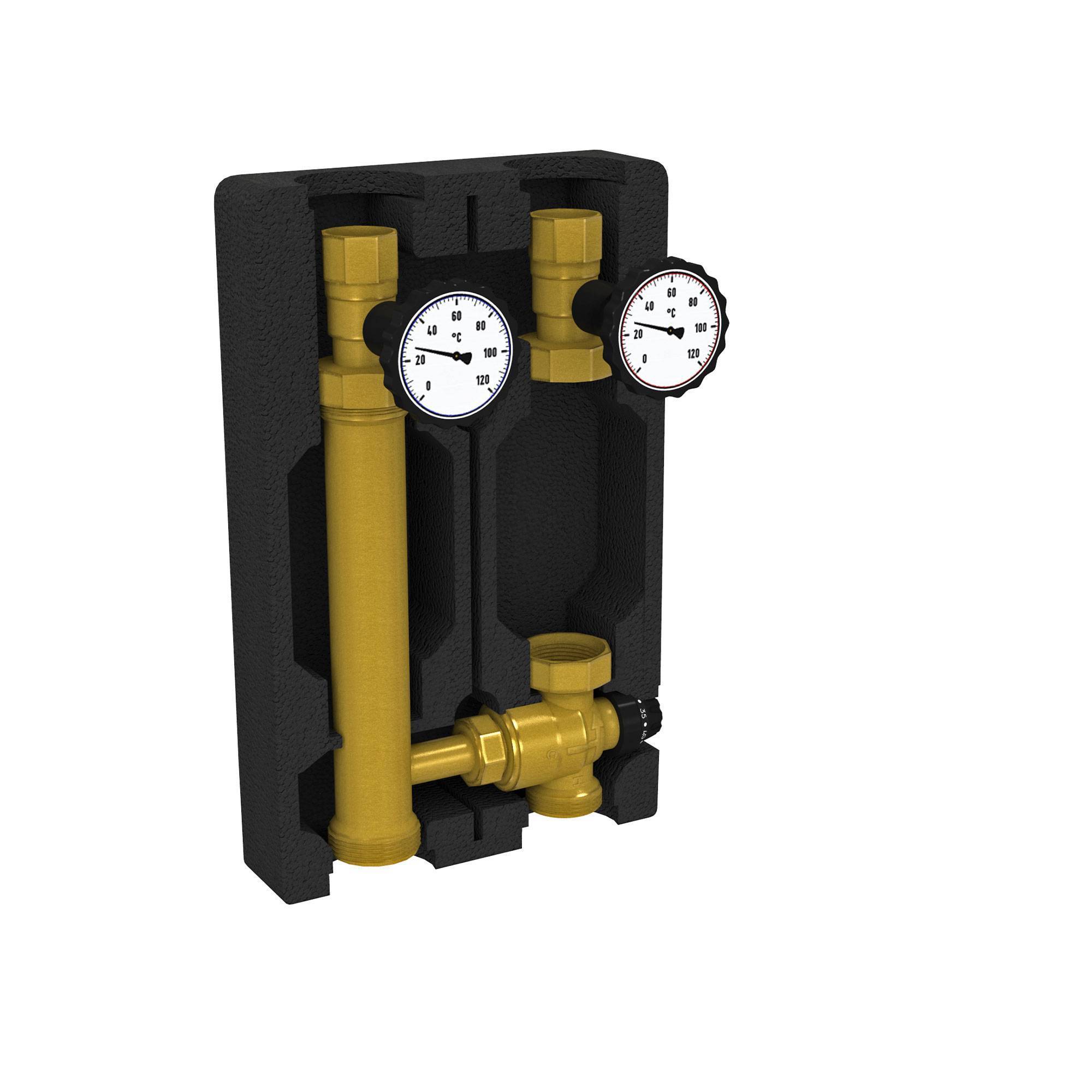 Насосная группа Royal Thermo 1 с термостатическим смесительным клапаном без насоса RTE 54.103