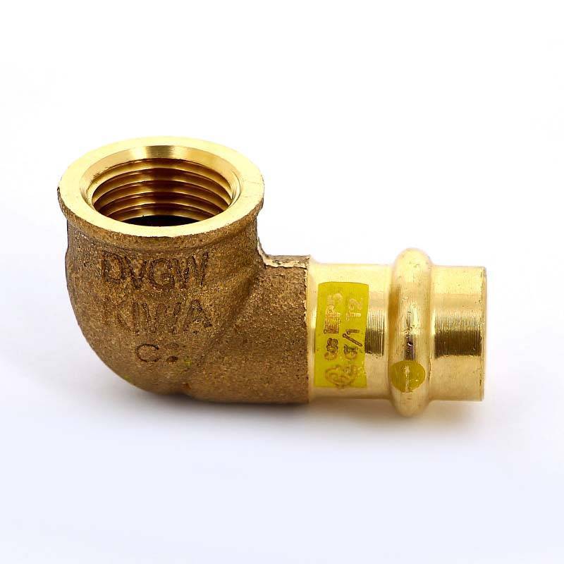 Угольник пресс-ВР Viega Profipress G 15х1/2 бронза 345822