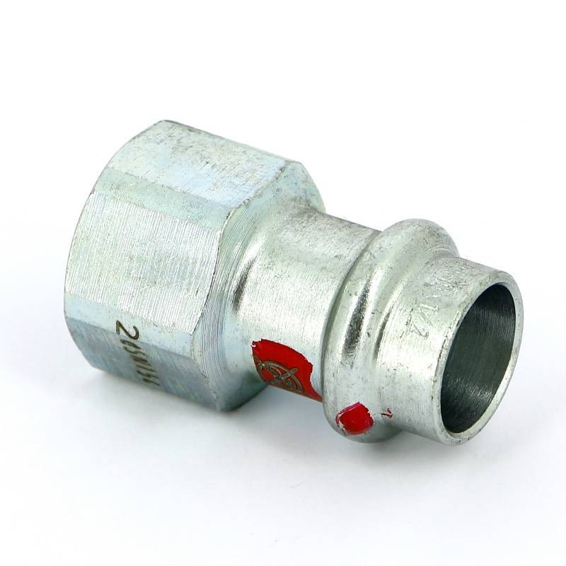 Муфта переходная пресс-В Viega Prestabo оцинкованная сталь 15x1/2 559557