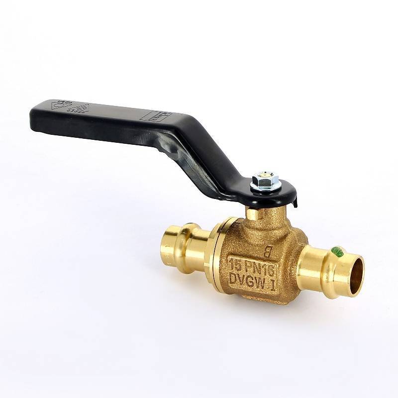 Кран шаровой Viega Easytop 15 пресс бронза SC-Contur высокая Т-образная ручка 590437