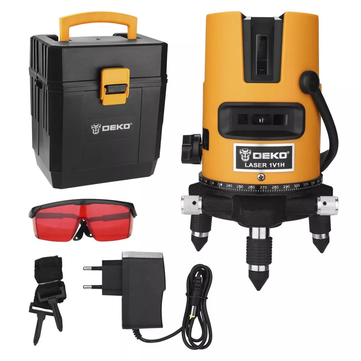 Лазерный уровень DEKO DKLL02RB SET 1 2 линии красный луч 065-0200