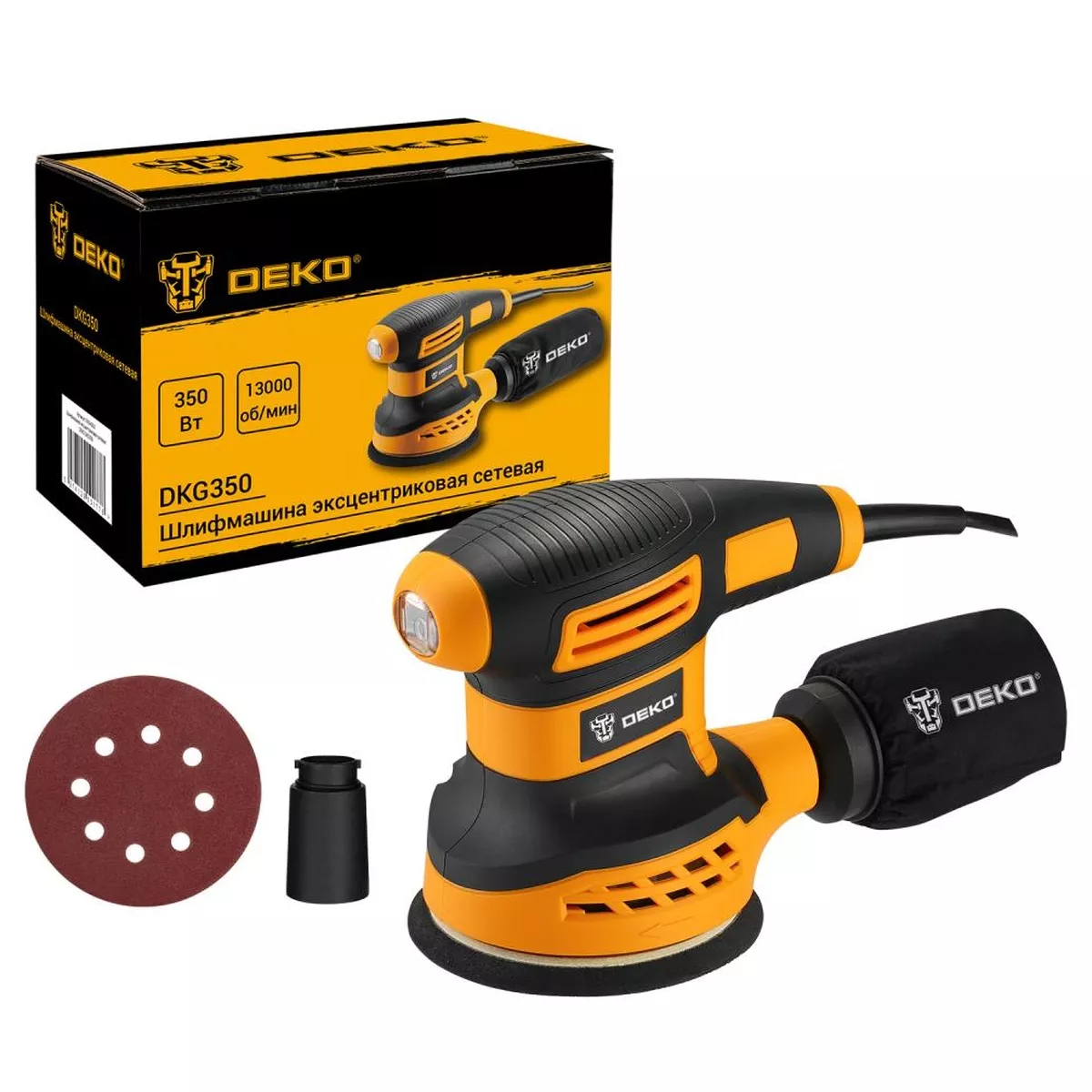 Шлифмашина эксцентриковая DEKO DKG350 350 Вт 125 мм 063-4151