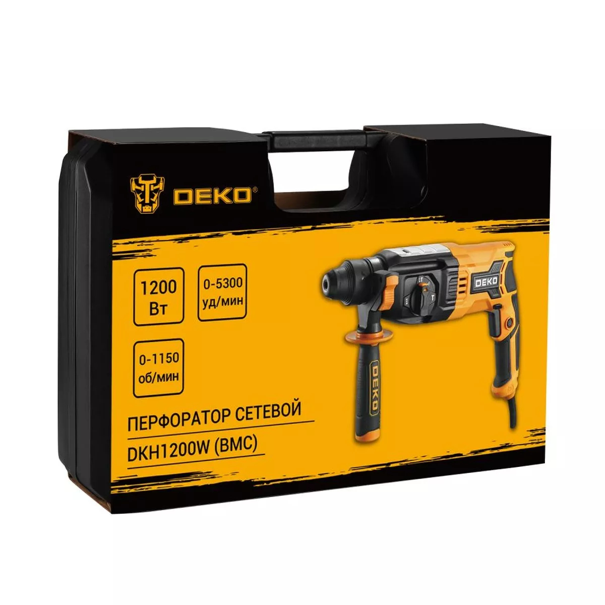 Перфоратор DEKO DKH1200W 1200 Вт SDS-plus в кейсе DKH1200W